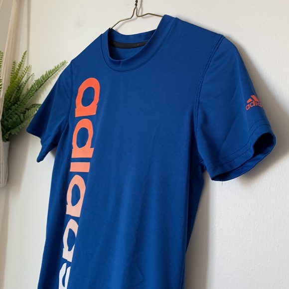 Adidas Boy’s Climalite Horizontal Logo Tee - Picture 2 of 6